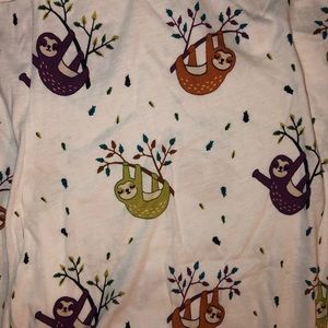 Sloth pajama pants NWT